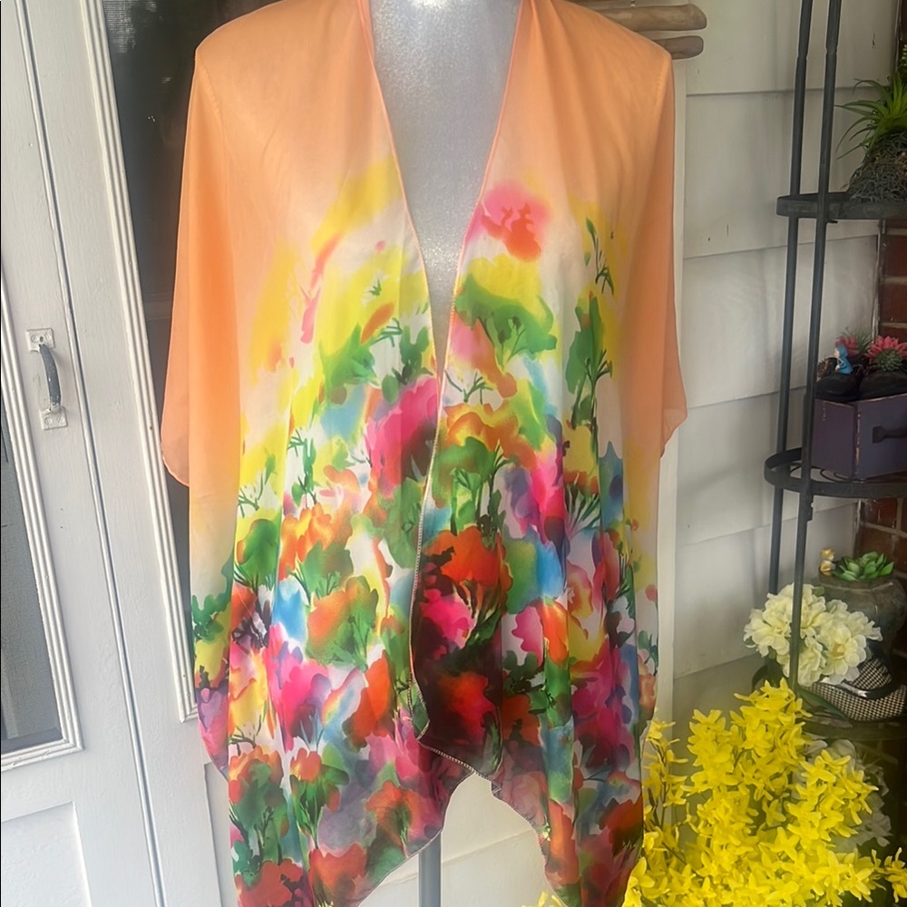 Floral Multicolor Kimono Top